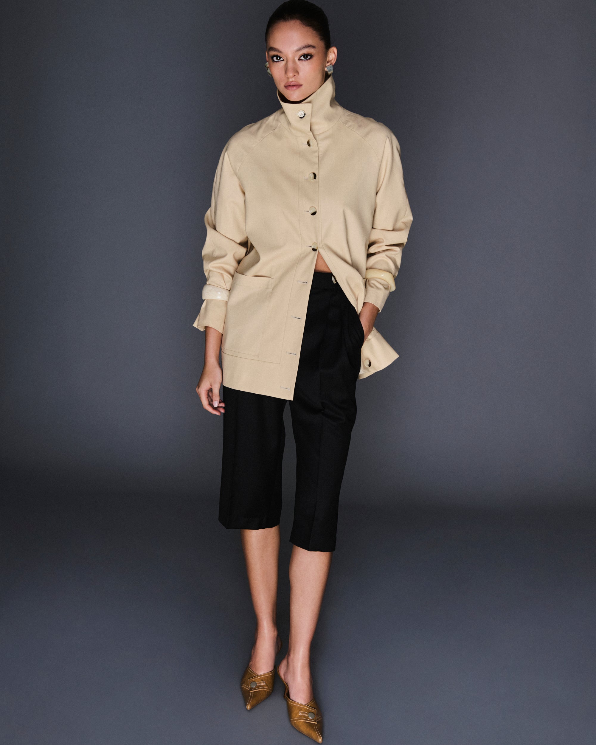 Chaqueta cuello botones