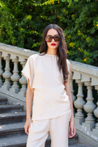 Top Asimétrico Crema