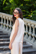 Top Asimétrico Crema