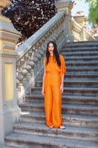 Pantalón Seda Naranja