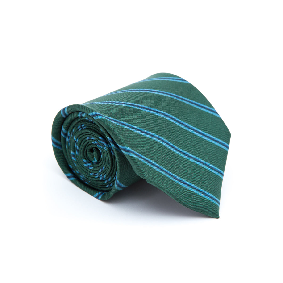 Pine green striped tie