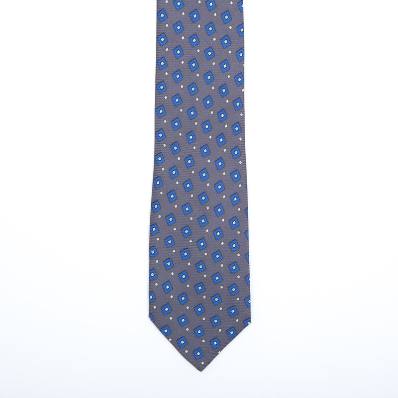 Corbata fantasía geométrica gris - Charlie and H