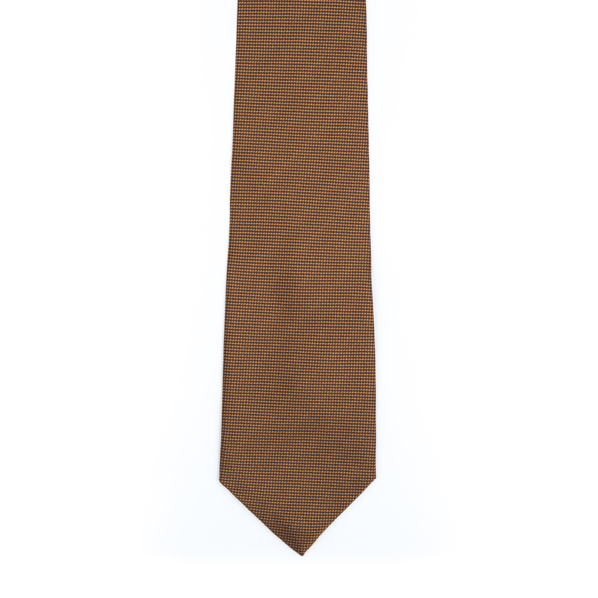Corbata lisa marrón dorado