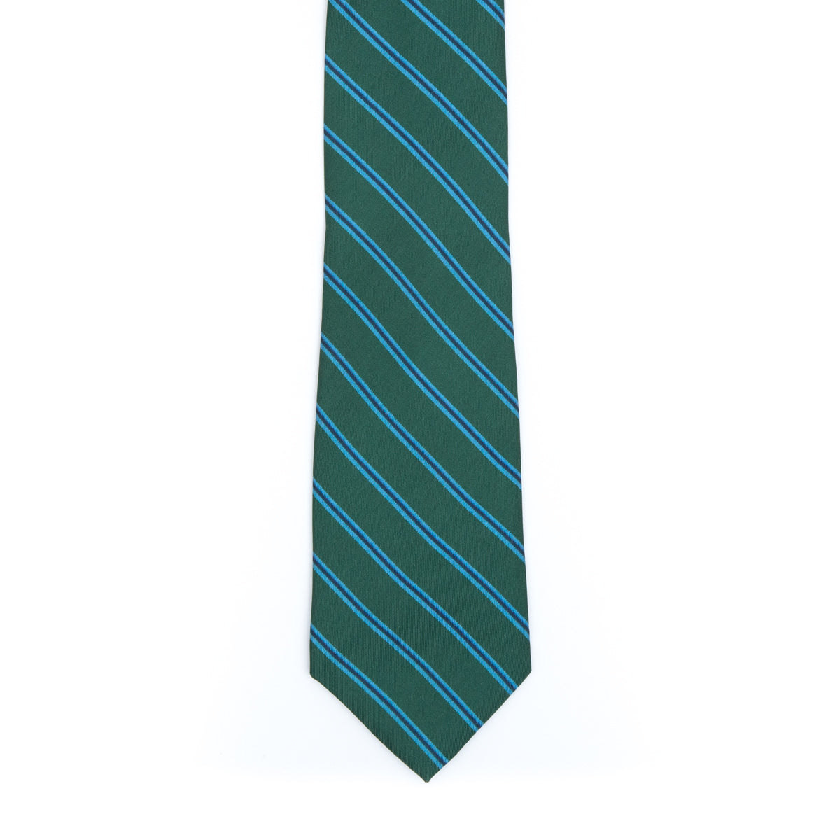 Corbata rayas verde pino