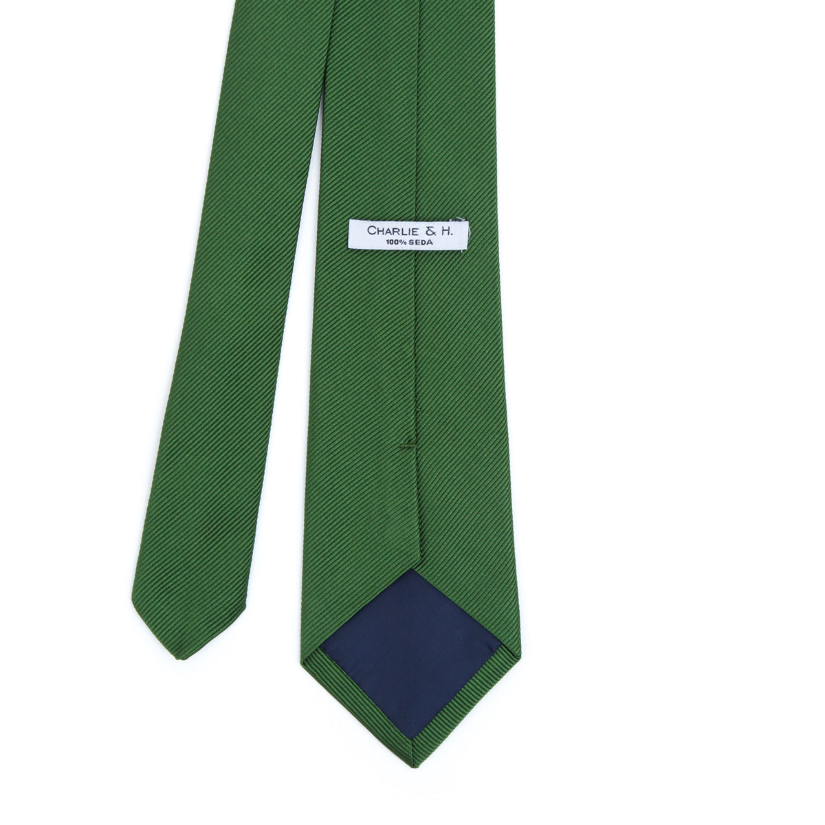 Green plain tie