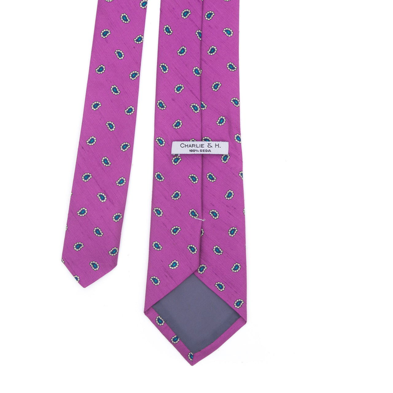 Fuchsia Paisley Tie